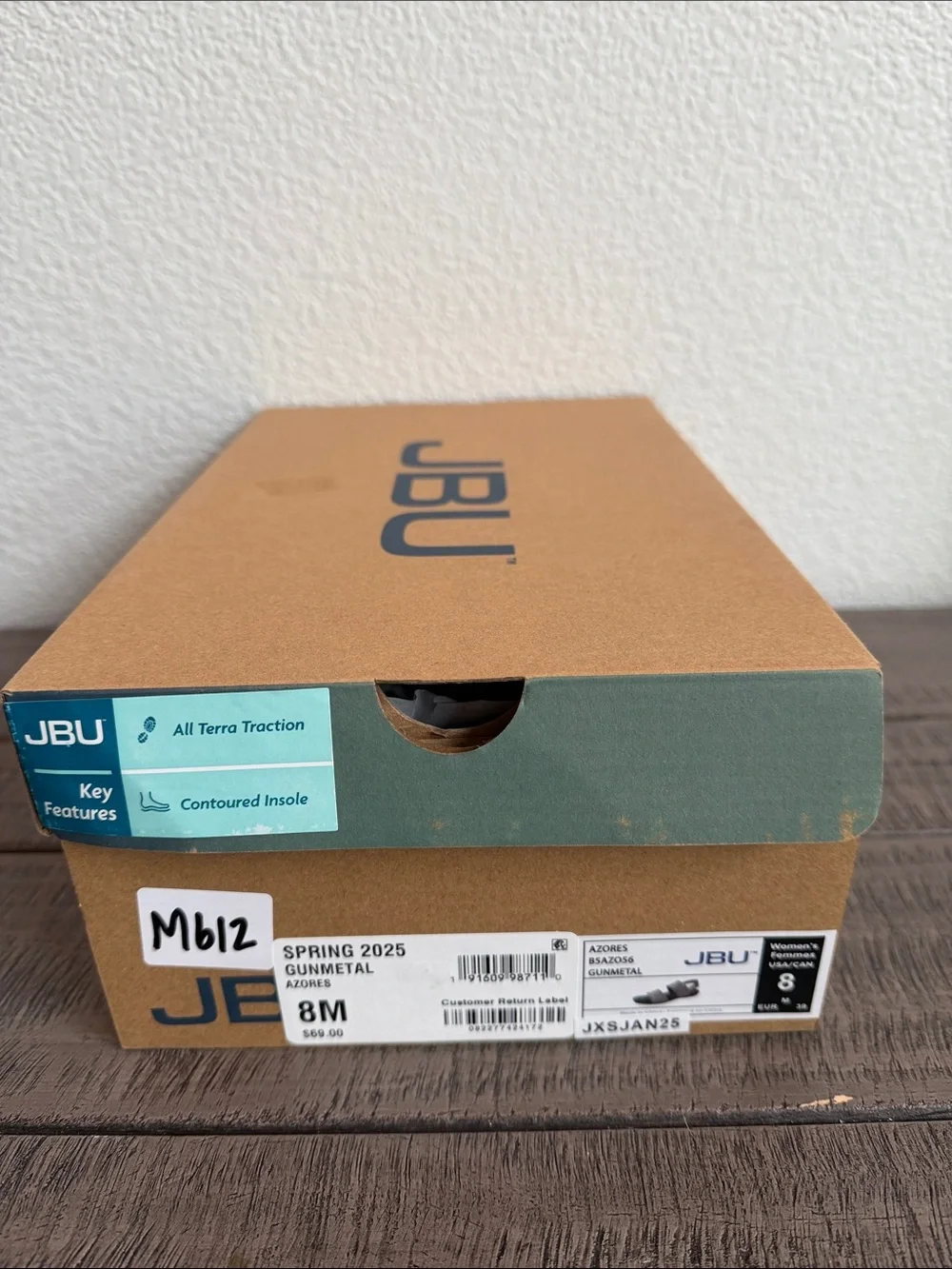 JBU Azores Gunmetal Fringe Strap Women’s Sandals NIB